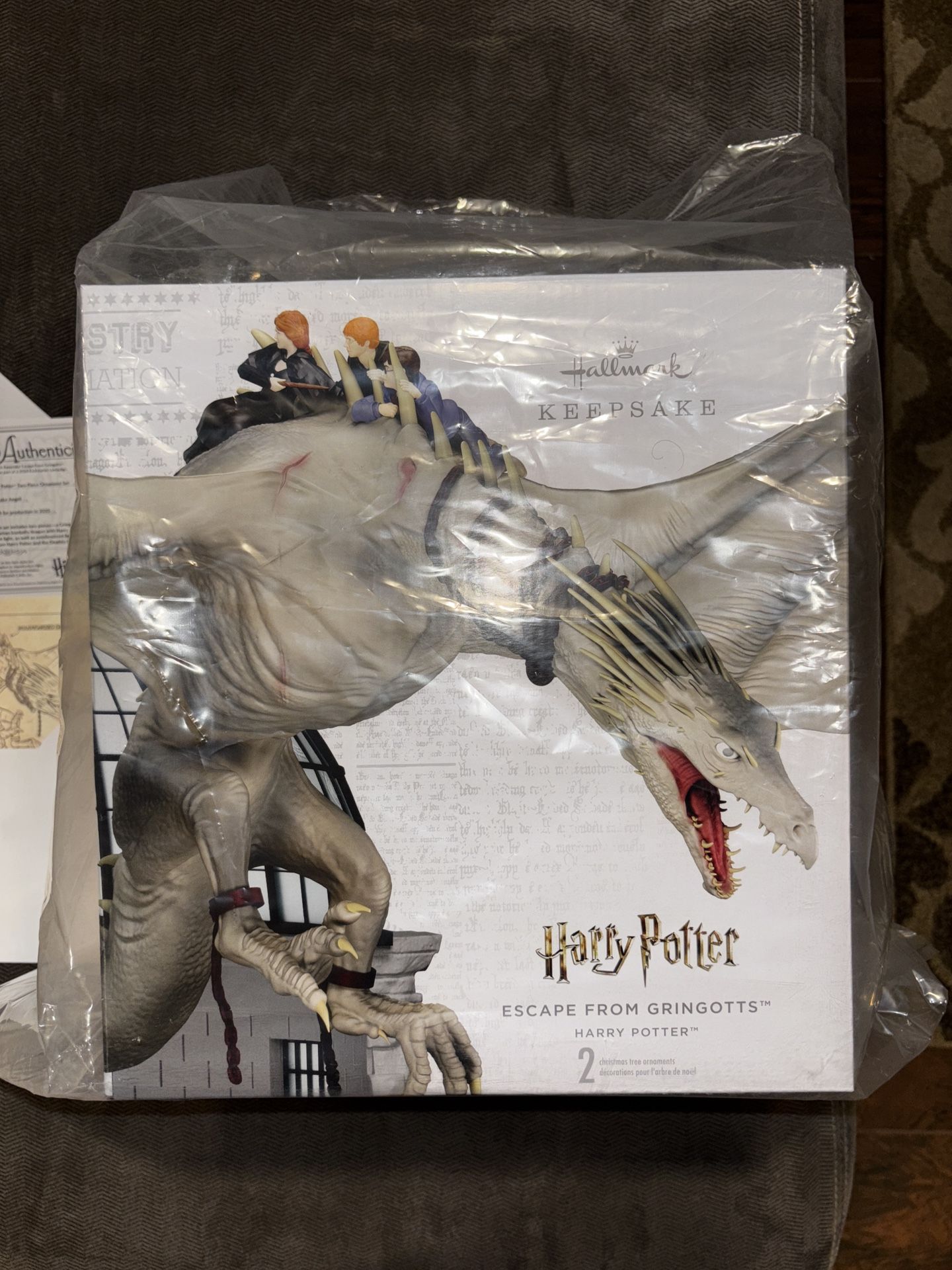 2025 Hallmark Harry Potter Escape from Gringotts Keepsake Ornament Set SIGNED limited