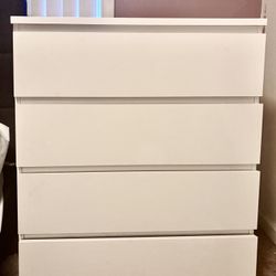 IKEA White Dresser | STORKLINTA 4-drawer chest, white | 