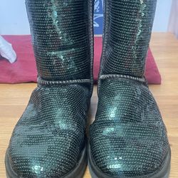 Olive Green Sequence Ugg Boots. 