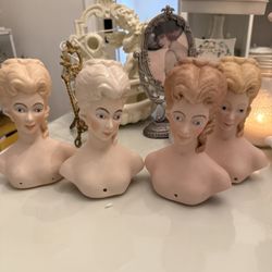 victorian lady Porcelain busts 