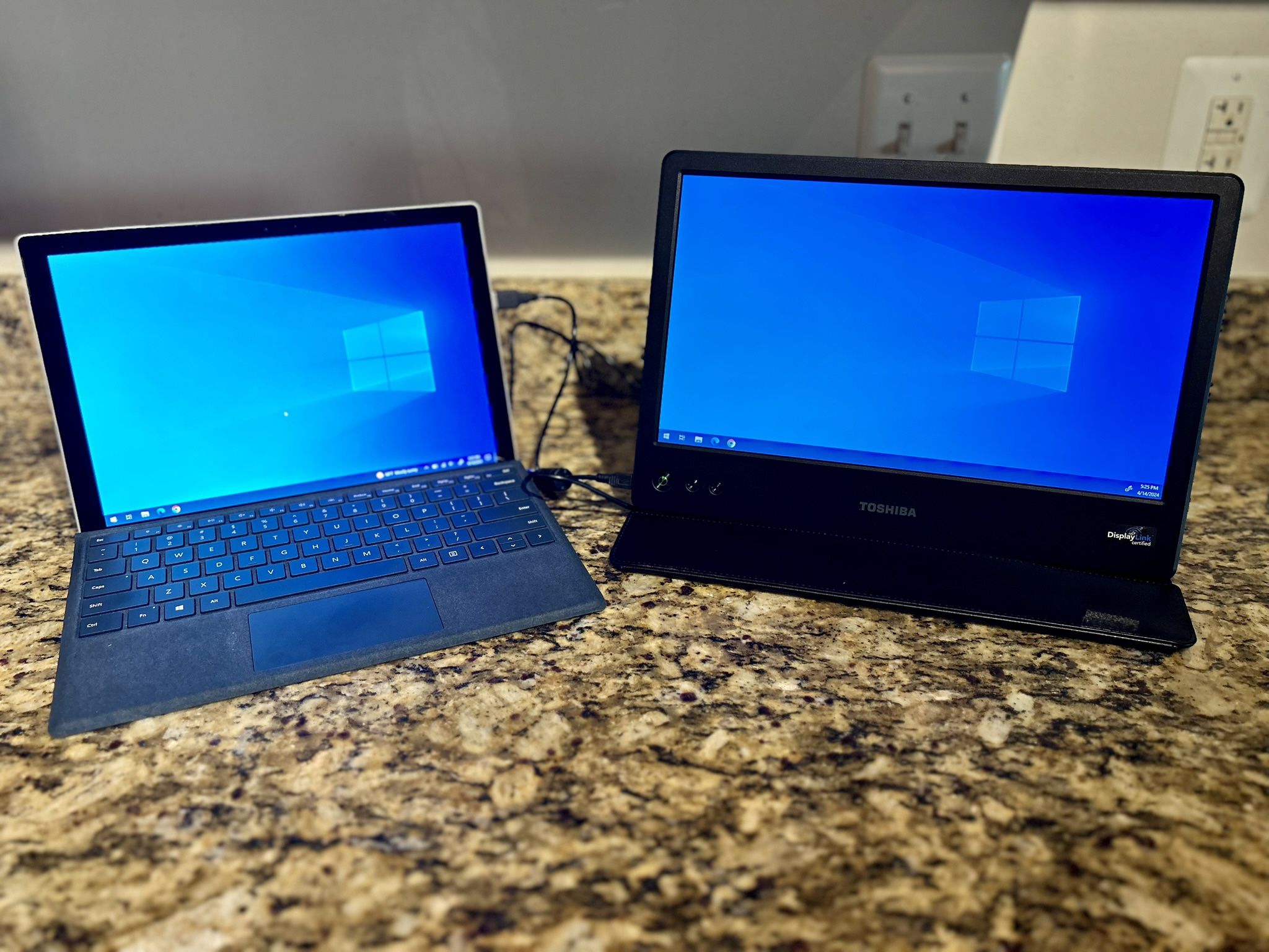 Microsoft Surface Pro and Monitor