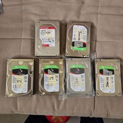 NAS hard drives 10tb, 8tb, 4tb