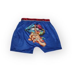 “Whisper Words Of Wisdom “  Blue/Black Shorts