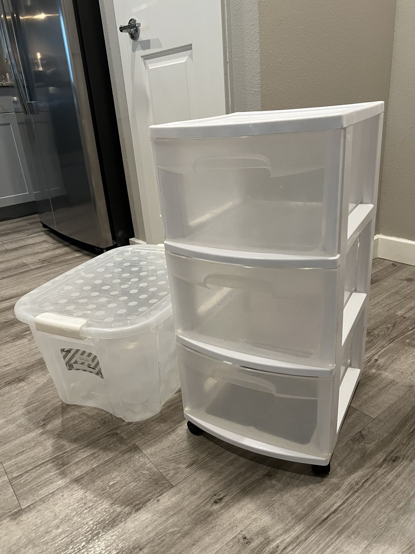 Storage Bundle – Rolling 3-Drawer Cart + Lidded Bin (Great Deal!)