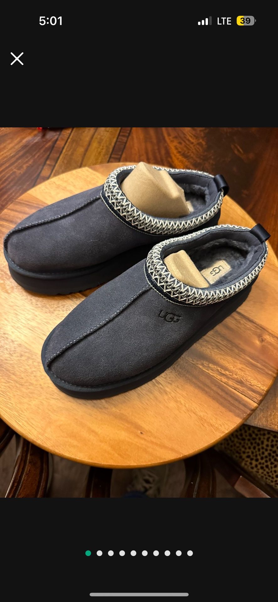 NWT UGG Navy Blue Tasman Slippers Size 9 Women