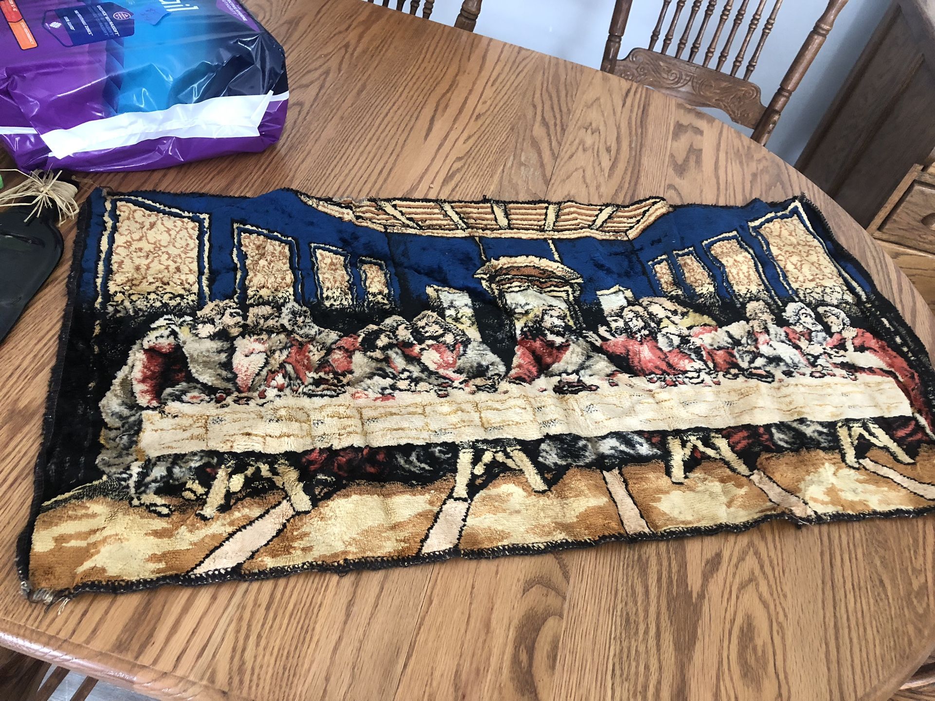 Vintage Tapestry The Lords Supper