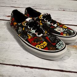 Rare Vans M 8 - W 9.5 STAR WARS limited Edition Authentic Skate Shoes   Please check pictures inside lining around ankle is peeling defect