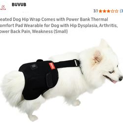 NEW SMALL HEATED DOG HIP WRAP WITH POWER BANK