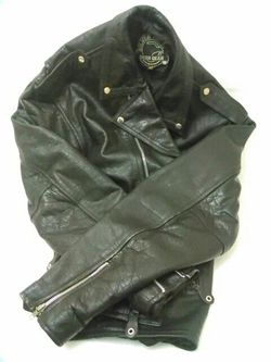Heavy leather motor cycle jacket