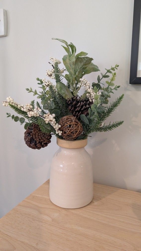 Christmas Artificial Plant w/ Vase