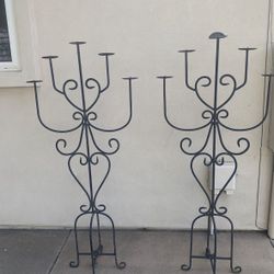 Wrought Iron Candle Stand Candelabras