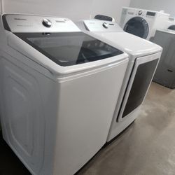 SAMSUNG SET STEAM WASHER AND ELECTRIC DRYER 
