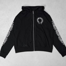 *BRAND NEW* CHROME HEARTS FLORAL ZIP UP