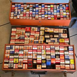 Vintage GE General Eleectric Tubes Transistors TV Service Box With Tubes+  RARE