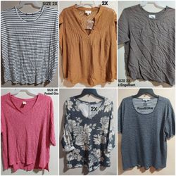 2X WOMENS CLOTHES TOPS / SHIRTS (ROPA CAMISAS PARA MUJER TALLA 2X)