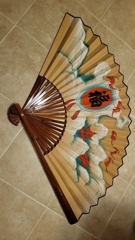 Wall Hanging Decorative Fan, Chinese Vintage