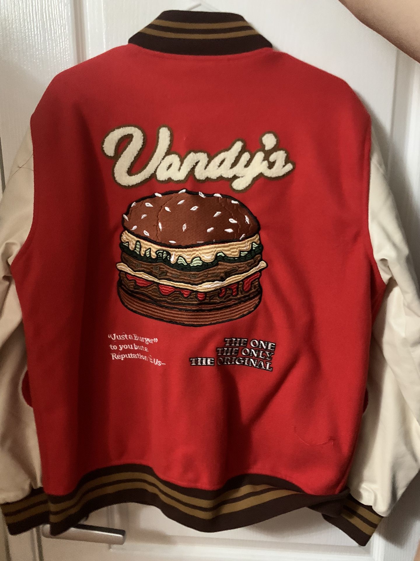 Vandy The Pink Varsity Jacket