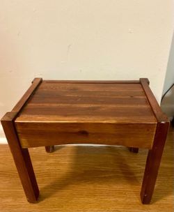 Solid wood rustic sturdy step
