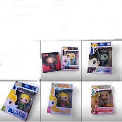 Funko Pop Lot of 6 Disney Marvel Figures