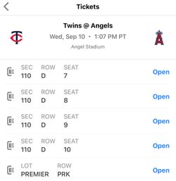 Angels Tickets