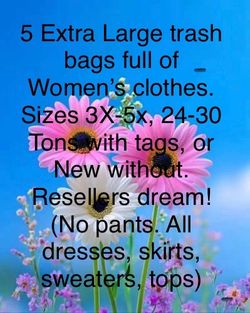 6 Trash Bags full of Women’s clothes