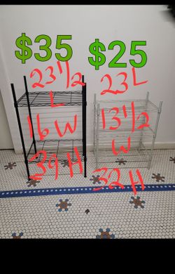 2 Metal Racks Prices On Pic Good Cond