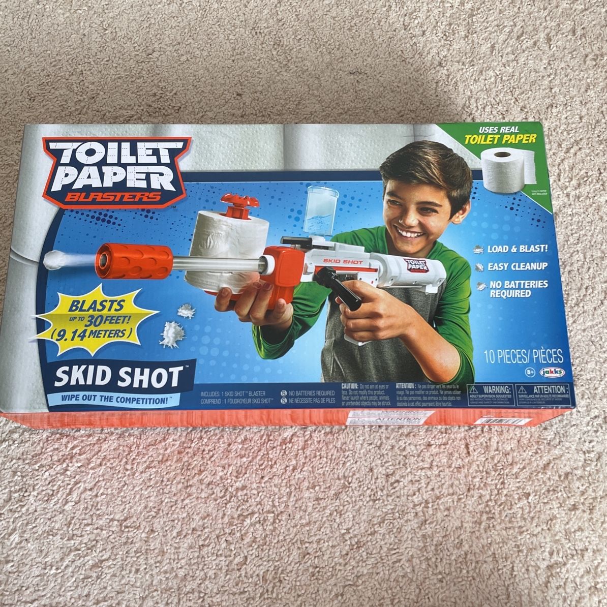 Toilet paper hot sale gun toy