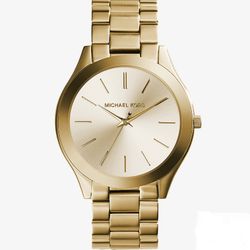 Michael Kors Unisex Slim Runway Gold-Tone Bracelet Watch