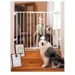 Babelio Baby Gate for Stairs, Kitchen & Doorways, 26-43" W 28" H No Bottom Bar| Easy Installation|