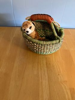 African bolga basket and meerkat