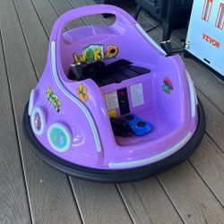  12V Toddler Bumper Car, Dual Joysticks, Flashing LED Light & Music
