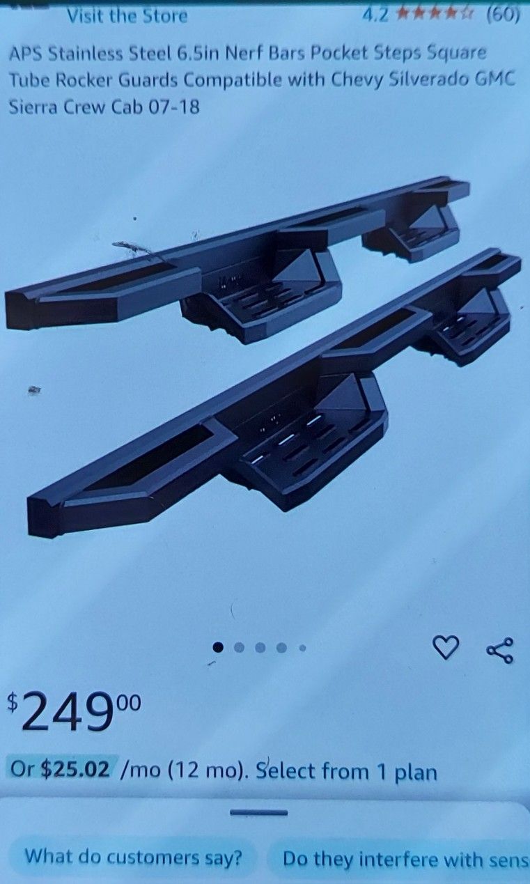 Nerf Bars for 2007-2018 Chevy Silverado and GMC Sierra Crew Cab