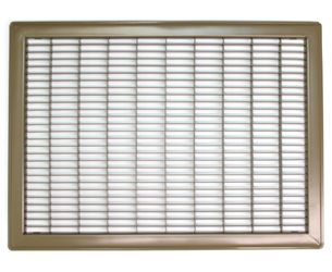 HVAC Premium 16" X 30" or 30" X 16" Heavy Duty Walkable Floor Grille - Fixed Blades Air Grille - Brown [Outer Dimensions: 17.75 X 31.75]