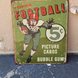 Football Bubblegum Vintage Sign Great Decoration Faded Look