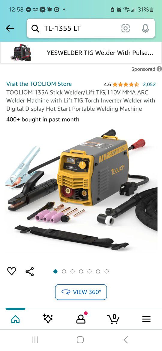 Brand New  Portable Welding Machine 135a Stick Welder With Lift TIG Touch 