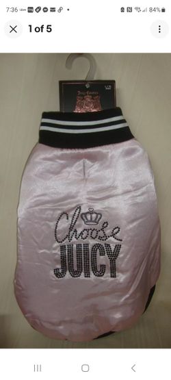Juicy Couture Puffy Pink Rhinestone Dog Jacket Size XS / S. MED. LG  NEW Lot Of 7