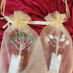 GERMAN SILVER TULSI POT WITH POTLI BAG 