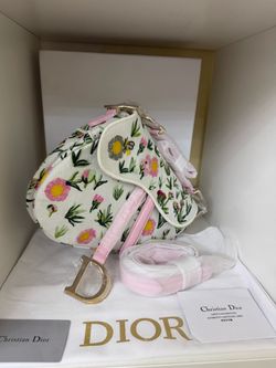 Christian Dior Saddle Bag Floral Embroidery