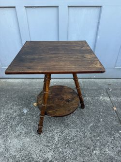 Antique Table With Faux Bamboo Legs