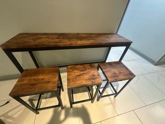Bar table with 3 stools