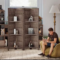 Tall wood privacy screen