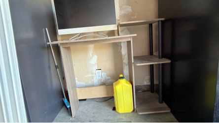 Computer Desk with Side Shelves