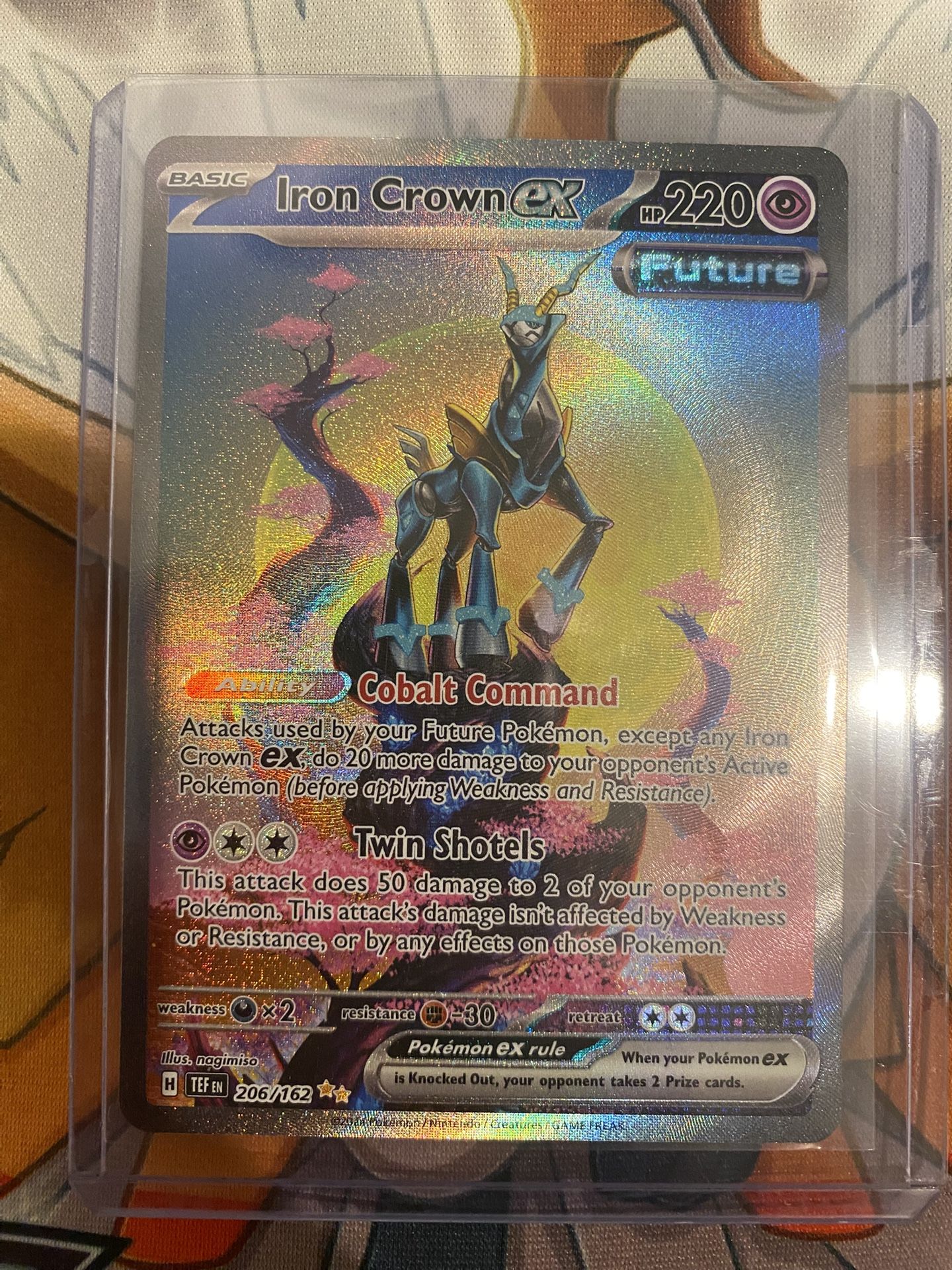iron crown ex pokemon card PSA 8 Iron Crown ex #081 Pokemon Play! Prize Pack Series Pokemon card –  GorillaTCG main image 1