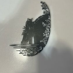 Mama & Baby Horse, Black, 8”x12”