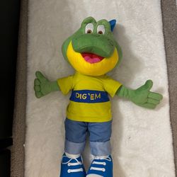 2008 Kellogg Co Jumbo 25” Honey Smacks Dig’Em Green Frog Plush Toy Vintage