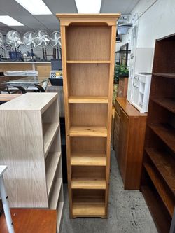 Narrow Tall Bookshelf Display Unit