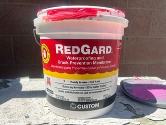 Redgard waterproofing and crack prevention membrane
