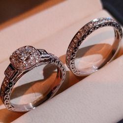 Gorgeous Engagement Ring With Wedding Band