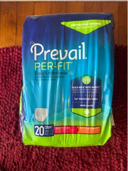 20-count pack of Prevail Per-Fit Daily Underwear size medium