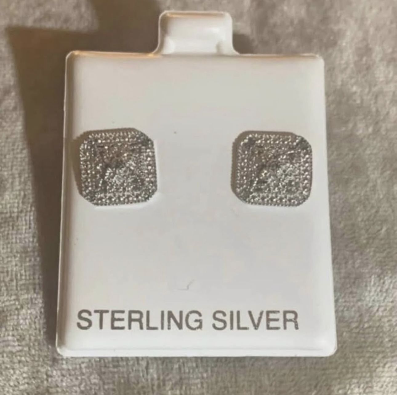 Two Pairs Of sterling Silver / Diamond Earrings